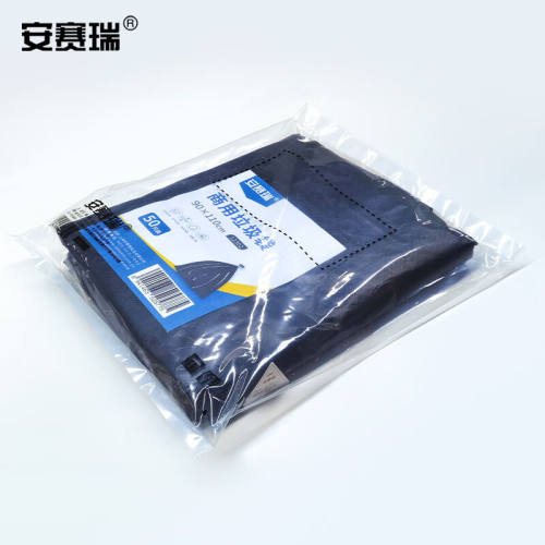 安赛瑞工业垃圾袋办公加厚平口（50个装）90×110cm黑色（100L）1-图2