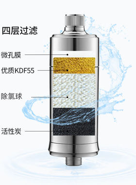 惠尔顿（WHEELTON）沐浴净水机花洒家用滤水器婴儿洗澡过滤器淋浴