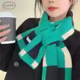 Трикотажный короткий демисезонный универсальный удерживающий тепло шарф, в корейском стиле