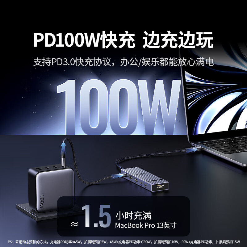 绿联USB3.2拓展坞适用于苹果电脑MacBookPro/AirM4转换器扩展typec转HDMI投屏10Gbps分线器多接口笔记本配件,淘宝优惠券,粉丝福利购,淘宝优惠卷