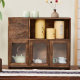 Fuye furniture tea cabinet storage cabinet Chinese style three-door