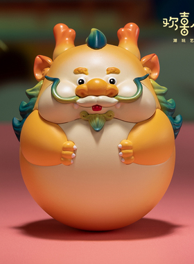 欢喜小将中式十二生肖摆件不倒翁