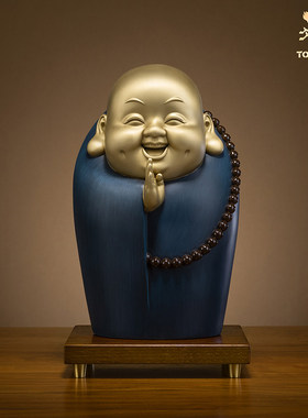 铜师傅全铜中式玄关摆件人物礼品