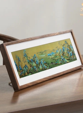 铜师傅中式千里江山装饰画铜雕画