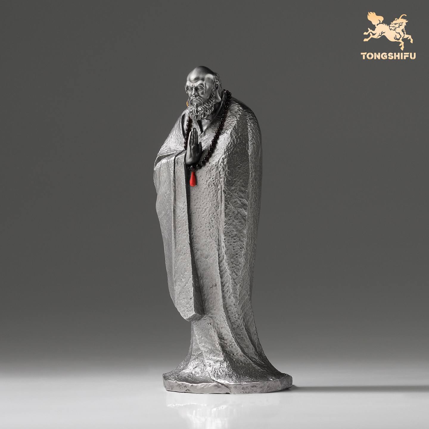 现货铜师傅《达摩祖师》桌面白铜禅意摆件 家居装饰工艺品 送礼品,淘宝优惠券,粉丝福利购,淘宝优惠卷