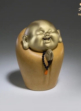 铜师傅全铜中式弥勒摆件家居装饰