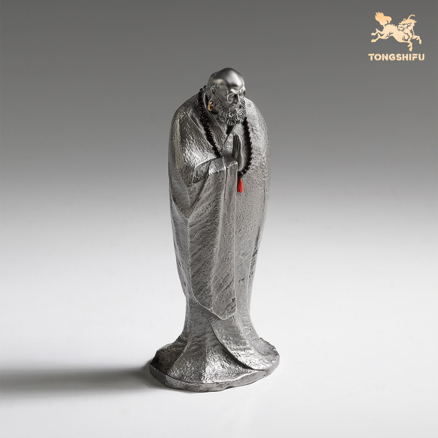 现货铜师傅《达摩祖师》桌面白铜禅意摆件 家居装饰工艺品 送礼品,淘宝优惠券,粉丝福利购,淘宝优惠卷