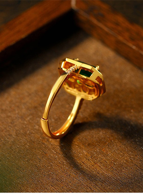 欧美复古新款仿真帕拉伊巴戒指