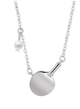 国潮时尚轻奢乒乓球拍项链