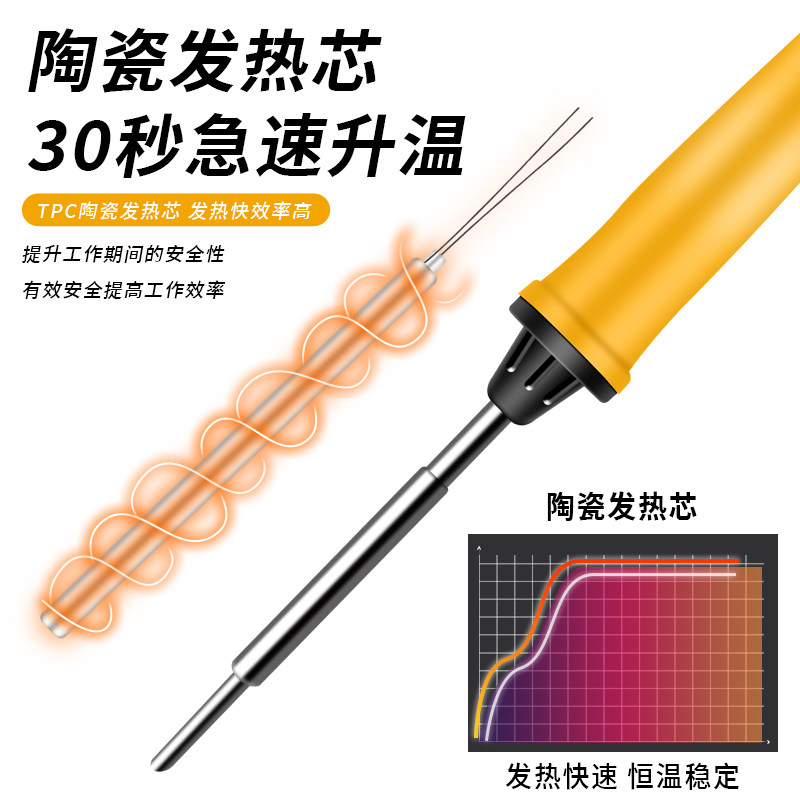 35W内热式电烙铁家用套装维修焊接马蹄头50W塑料瓶打孔烫花电洛铁,淘宝优惠券,粉丝福利购,淘宝优惠卷