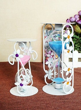 复古木质LED沙漏桌面摆件