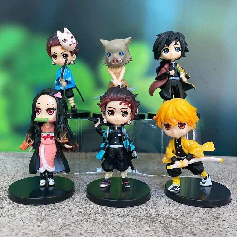 鬼滅之刃Q版フィギュア盲箱炭治郎祢豆子模型公仔漫二次元クリスマス