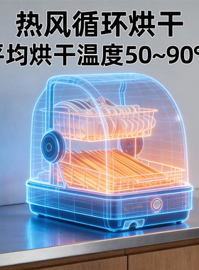 小型双层筷勺消毒烘干一体机台式
