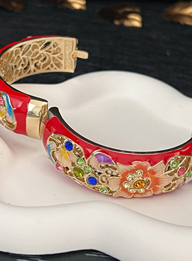 北京景泰蓝手镯珐琅镯子古风旗袍首饰故宫旅游礼品纪念品送女朋友