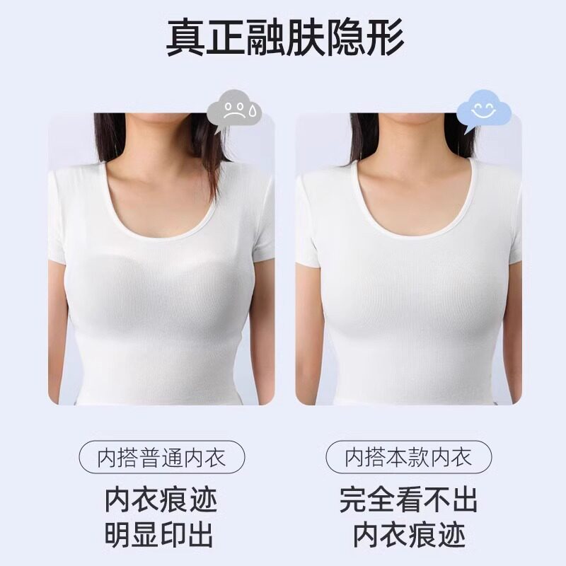 无痕粉底液内衣女大胸显小全罩杯薄防走光防下垂背心隐形女士胸罩