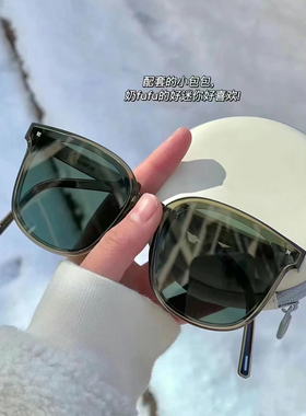 日本可折叠墨镜女夏2024新款防紫外线强光防晒偏光男太阳镜大脸显