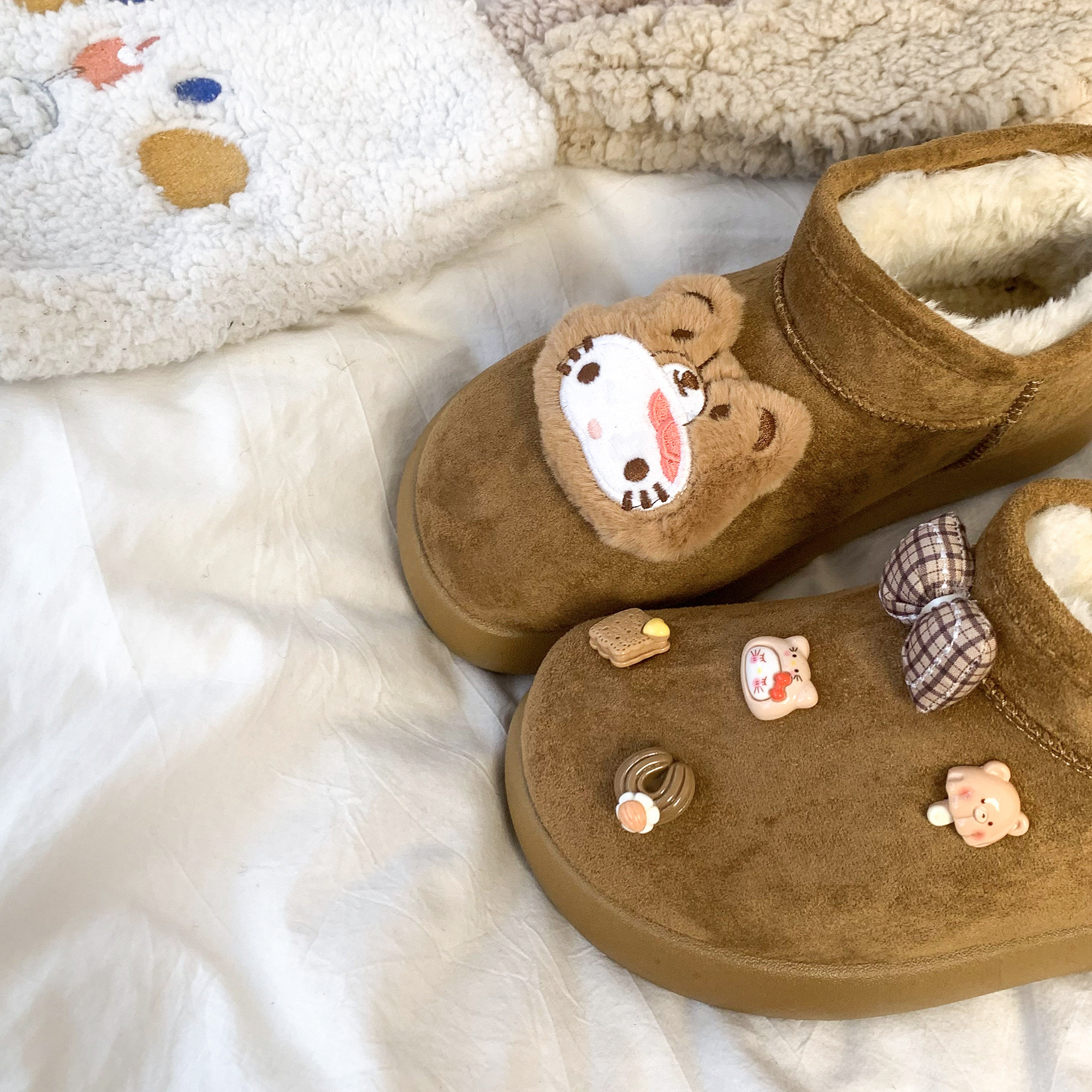 女童雪地靴冬季新款儿童加绒勃肯短靴女孩勃肯面包鞋保暖土豆棉鞋,淘宝优惠券,粉丝福利购,淘宝优惠卷