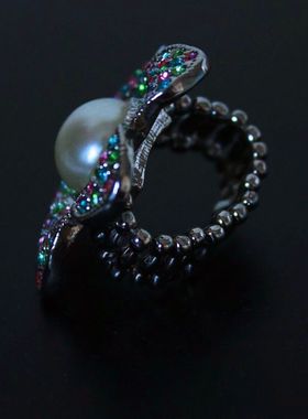 花瓣设计师作品风戒指