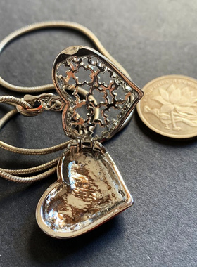 可打开心形彩釉独家孤品锁骨链