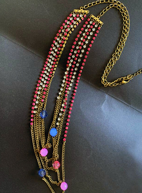 水钻复古海边度假独家孤品毛衣链