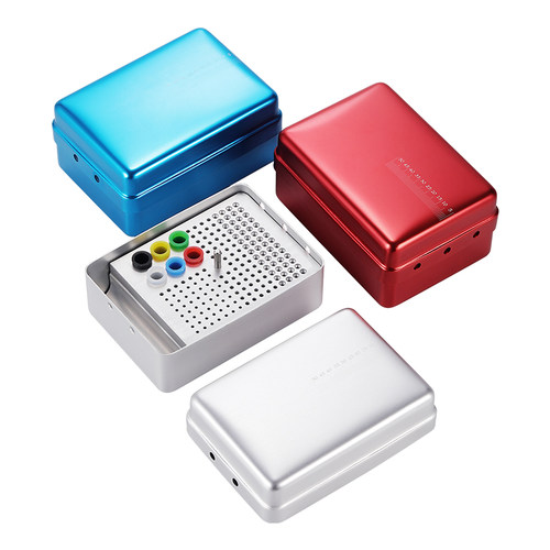 牙胶尖放置盒口腔车针消毒盒180孔喷砂耐高温高压器械盒根管锉架 - 图3