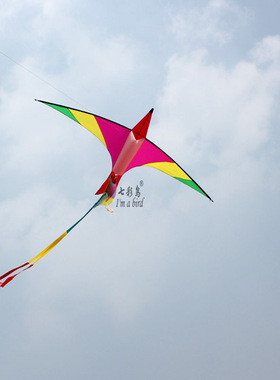 伞布风筝七彩鸟粉色火鸟