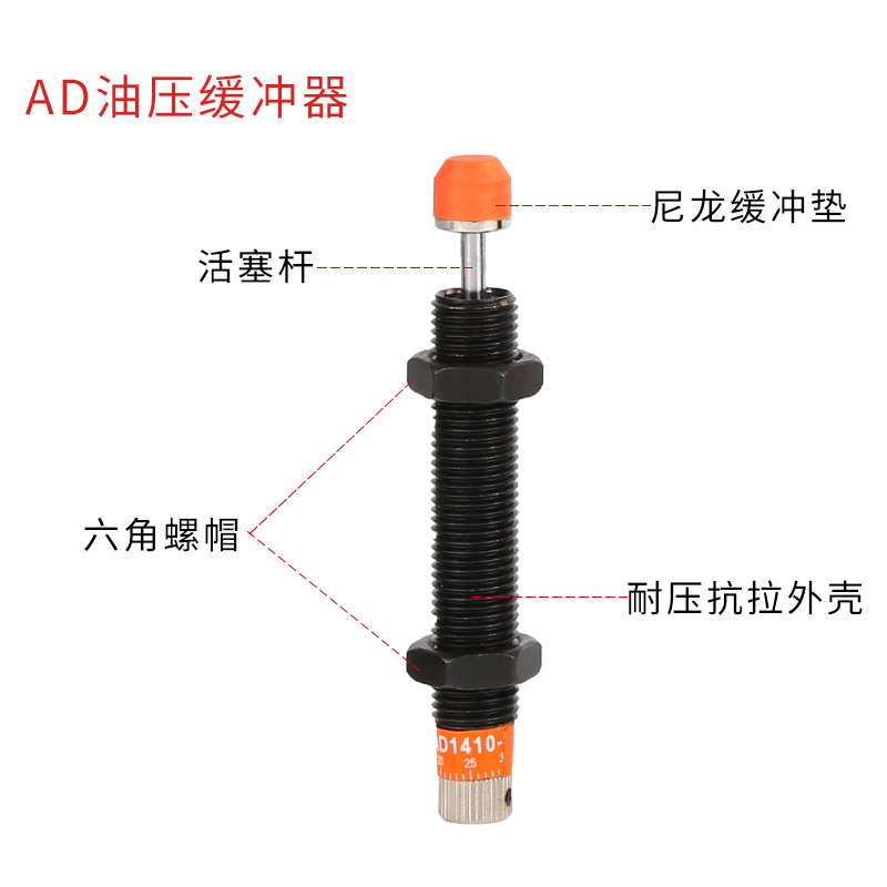 液压油压缓冲器阻尼器可调缓冲AD1410/1416/1425/2020/2030/2050-图1