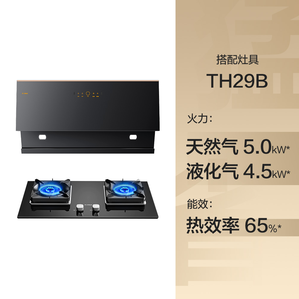 方太JCD15T/16T变频抽油烟机燃气灶套餐烟机灶具家用+02-TH31/29B - 图1