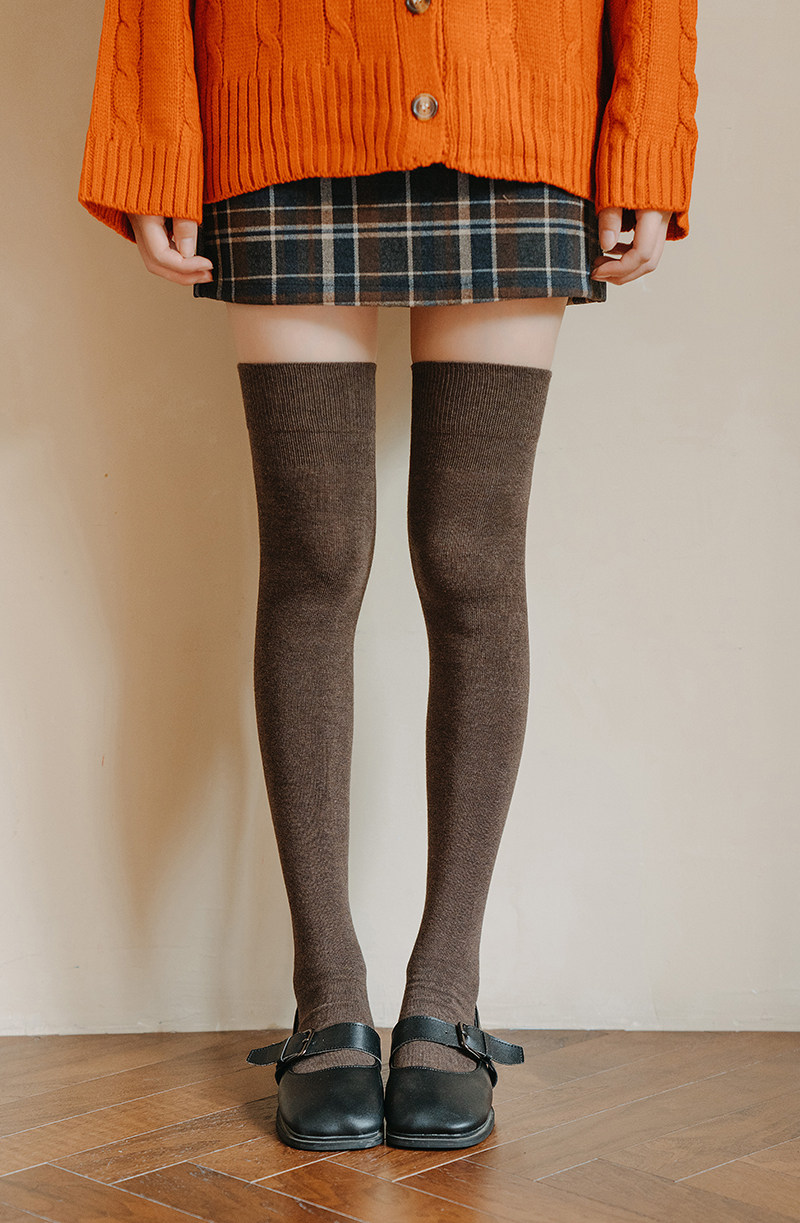 80%棉过膝袜子长筒袜jk女袜学院风纯棉高筒女显瘦长袜春秋款91039,淘宝优惠券,粉丝福利购,淘宝优惠卷