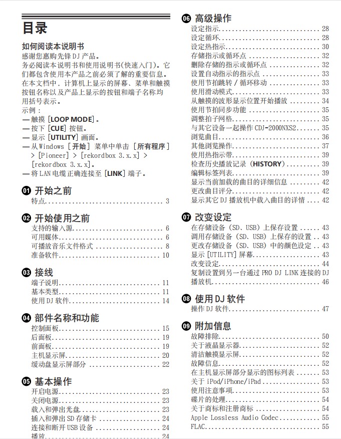 先锋Pioneer CDJ-2000NXS2打碟机cdj2000nxs2说明书 - 图0