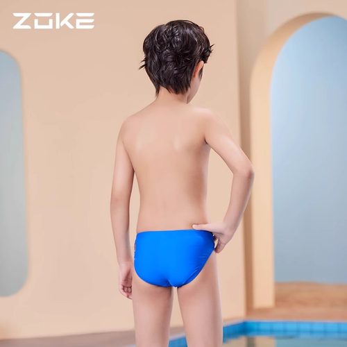 zoke洲克儿童泳裤青少年男童三角泳裤大童训练竞技比赛小孩泳裤 - 图2