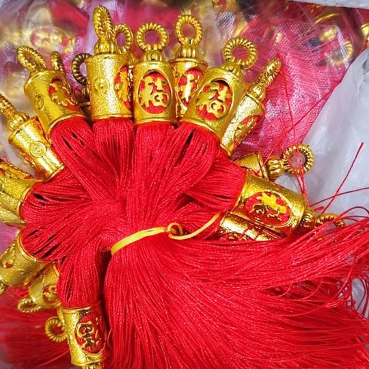 Аксессуары для украшения весеннего фестиваля, двойная трубка с кисточкой в виде рыб