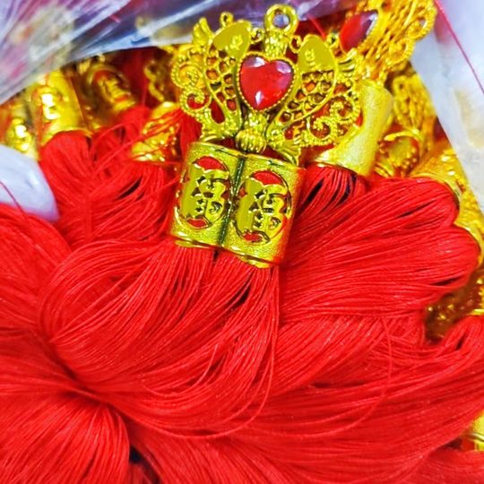 Аксессуары для украшения весеннего фестиваля, двойная трубка с кисточкой в виде рыб