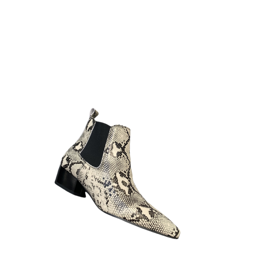 外贸原单秋冬爆款时尚百搭外穿尖头蛇纹松紧带切尔西靴轻奢时装靴,淘宝优惠券,粉丝福利购,淘宝优惠卷