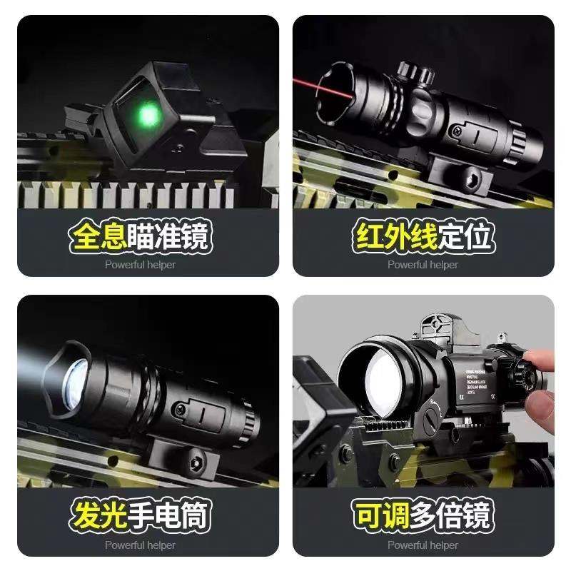 m416手自一体玩具枪男孩吃鸡连发水晶电动连发安全软弹m4突击枪-图3