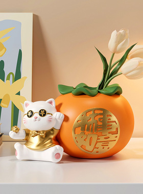 树脂卡通招财猫客厅装饰装饰摆件