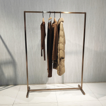 Modern minimalist clothing store shelves Shelves Stainless Steel Middle Island Landing Clothes Hanger Nano Light Lavish Display Racks