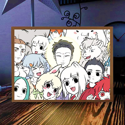 非人哉周边手办九月敖烈小玉灯光画夜灯装饰创意生日礼物盲盒摆件 - 图3