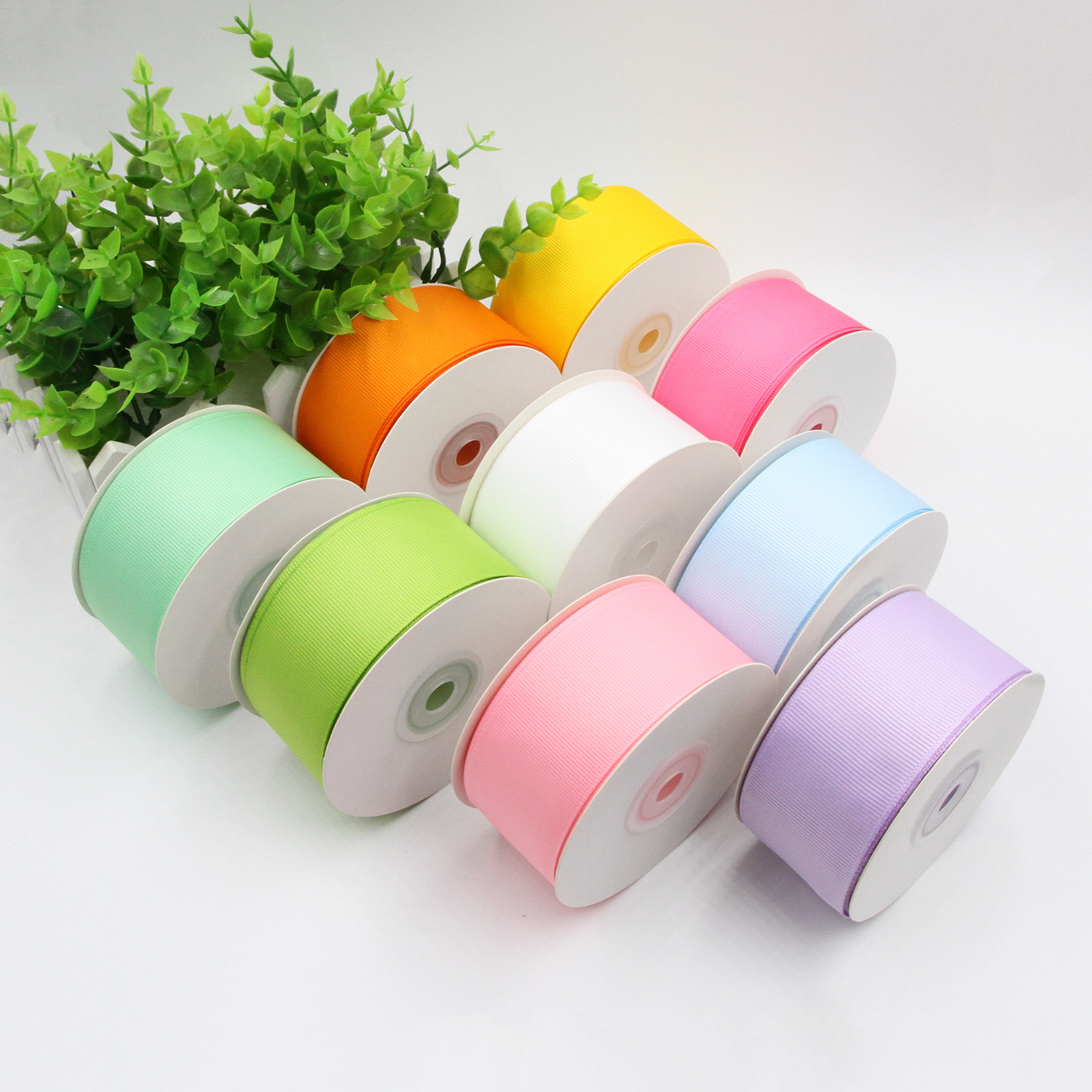 38mm织带装饰带手工diy材料包装螺纹彩带发饰配件材料罗纹丝带 - 图1