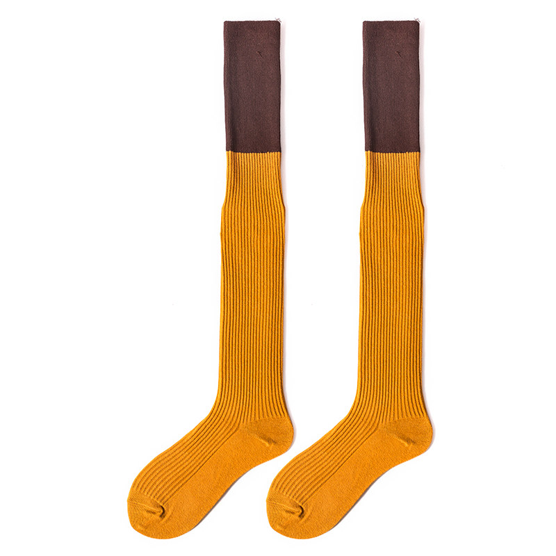 春夏新品网红潮流街头拼接撞色百搭时尚女士及过膝长高筒小大腿袜,淘宝优惠券,粉丝福利购,淘宝优惠卷