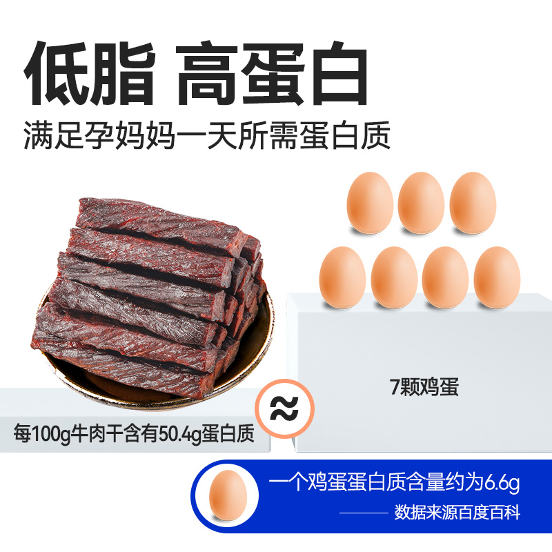 蒙都内蒙古风干牛肉干儿童牛肉孕妇零食孕早期无添加健康营养小吃 - 图0