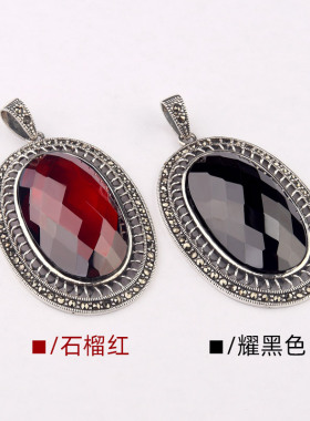 复古泰银毛衣链挂件吊坠镶嵌时尚