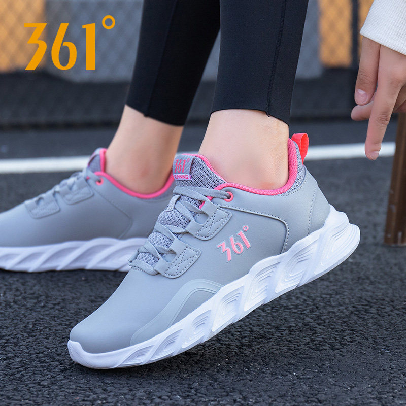 361女鞋运动鞋女冬季新款女子皮面休闲鞋子361度减震耐磨跑步鞋女,淘宝优惠券,粉丝福利购,淘宝优惠卷