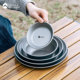 Outdoor pure titanium dinner plates, dishes and picnic set