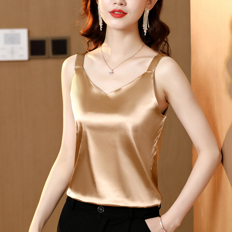 西装内搭真丝醋酸吊带 姿尤魅背心吊带