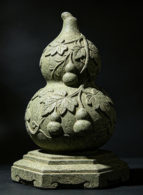 精品石雕公园装饰雕塑庭院定制大葫芦花岗岩雕塑户外主题石材摆件