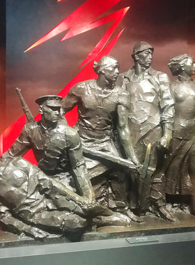 危难玻璃钢仿铜人物雕塑艺术