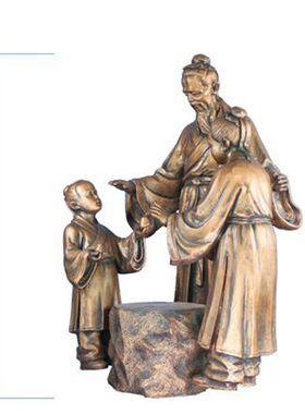 校园寓言成语故事玻璃钢仿铜户外