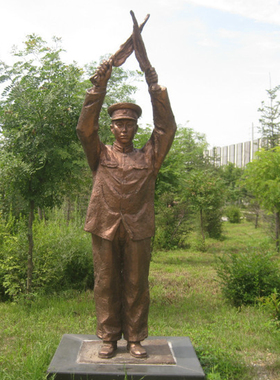 铁路户外玻璃钢精雕宴铜文化