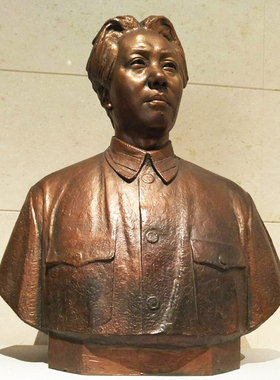 邓小平名人胸像铸铜校园玻璃钢